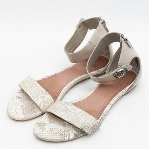 Elliott Lucca Cream Snakeskin Sandals